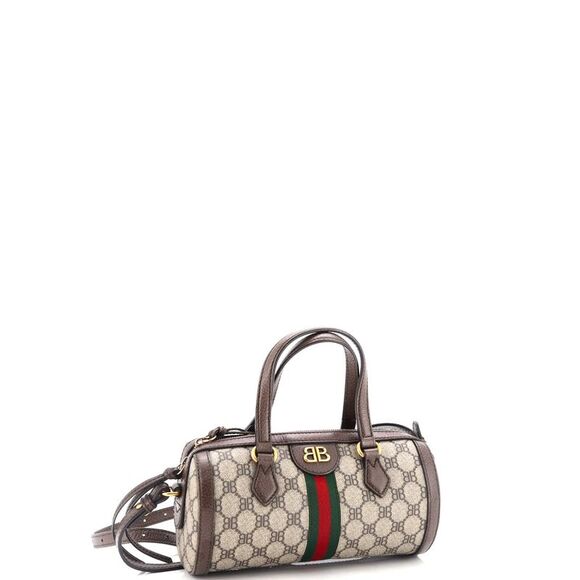 Balenciaga x Gucci The Hacker Project Boston Bag BB Coated Canvas Small Brown - Picture 2 of 7